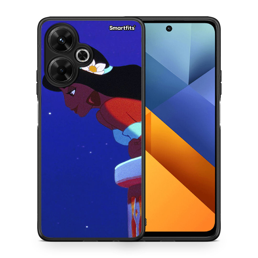 Θήκη Xiaomi Poco M6 4G Alladin And Jasmine Love 2 από τη Smartfits με σχέδιο στο πίσω μέρος και μαύρο περίβλημα | Xiaomi Poco M6 4G Alladin And Jasmine Love 2 case with colorful back and black bezels