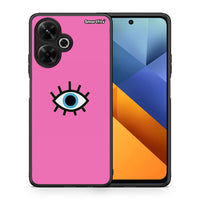 Thumbnail for Θήκη Xiaomi Poco M6 4G Blue Eye Pink από τη Smartfits με σχέδιο στο πίσω μέρος και μαύρο περίβλημα | Xiaomi Poco M6 4G Blue Eye Pink case with colorful back and black bezels