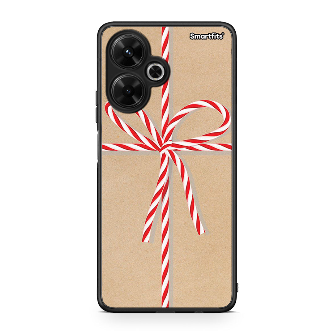 Xiaomi Poco M6 4G Christmas Gift θήκη από τη Smartfits με σχέδιο στο πίσω μέρος και μαύρο περίβλημα | Smartphone case with colorful back and black bezels by Smartfits