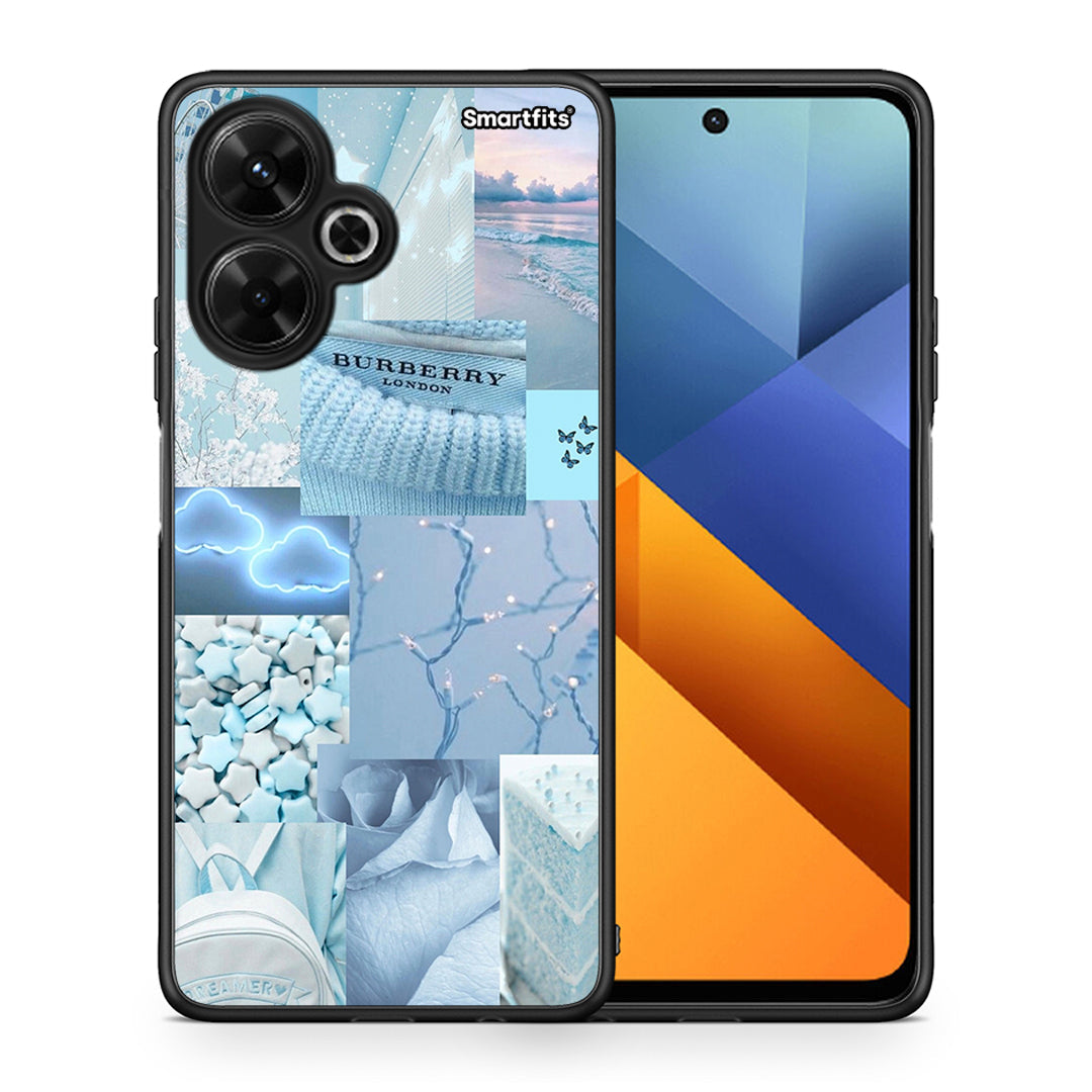 Θήκη Xiaomi Poco M6 4G Ciel Aesthetic Collage από τη Smartfits με σχέδιο στο πίσω μέρος και μαύρο περίβλημα | Xiaomi Poco M6 4G Ciel Aesthetic Collage case with colorful back and black bezels