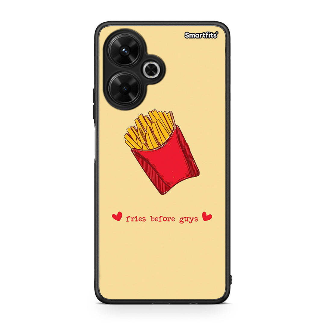 Xiaomi Poco M6 4G Fries Before Guys Θήκη Αγίου Βαλεντίνου από τη Smartfits με σχέδιο στο πίσω μέρος και μαύρο περίβλημα | Smartphone case with colorful back and black bezels by Smartfits