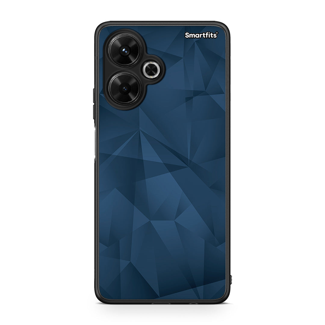 39 - Xiaomi Poco M6 4G Blue Abstract Geometric case, cover, bumper