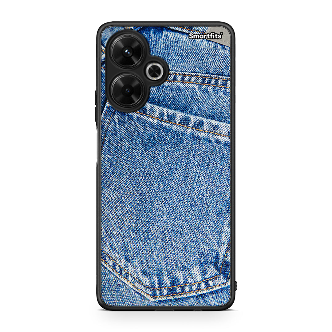 Xiaomi Poco M6 4G Jeans Pocket θήκη από τη Smartfits με σχέδιο στο πίσω μέρος και μαύρο περίβλημα | Smartphone case with colorful back and black bezels by Smartfits