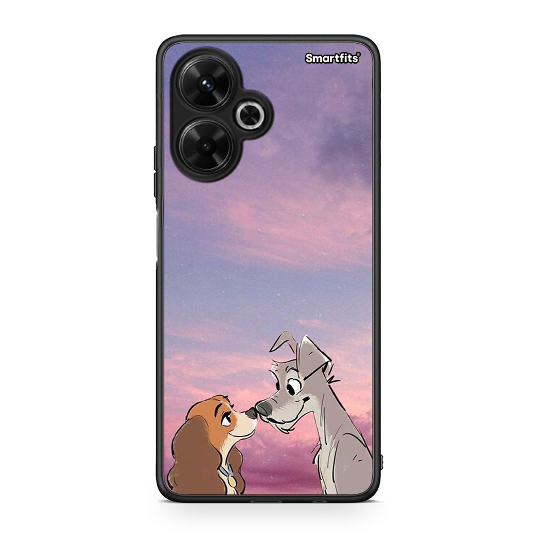 Xiaomi Poco M6 4G Lady And Tramp θήκη από τη Smartfits με σχέδιο στο πίσω μέρος και μαύρο περίβλημα | Smartphone case with colorful back and black bezels by Smartfits