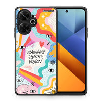 Thumbnail for Θήκη Xiaomi Poco M6 4G Manifest Your Vision από τη Smartfits με σχέδιο στο πίσω μέρος και μαύρο περίβλημα | Xiaomi Poco M6 4G Manifest Your Vision case with colorful back and black bezels