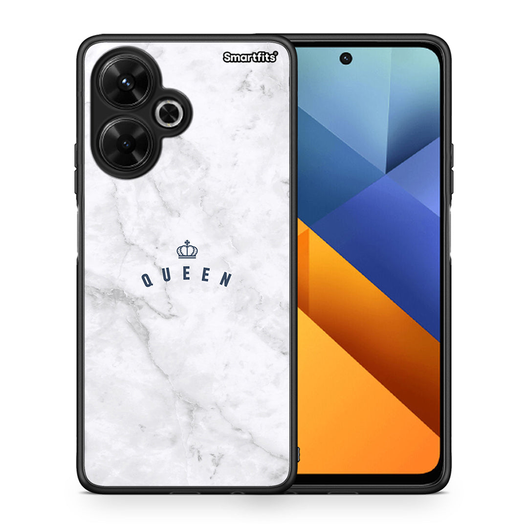 Θήκη Xiaomi Poco M6 4G Queen Marble από τη Smartfits με σχέδιο στο πίσω μέρος και μαύρο περίβλημα | Xiaomi Poco M6 4G Queen Marble case with colorful back and black bezels