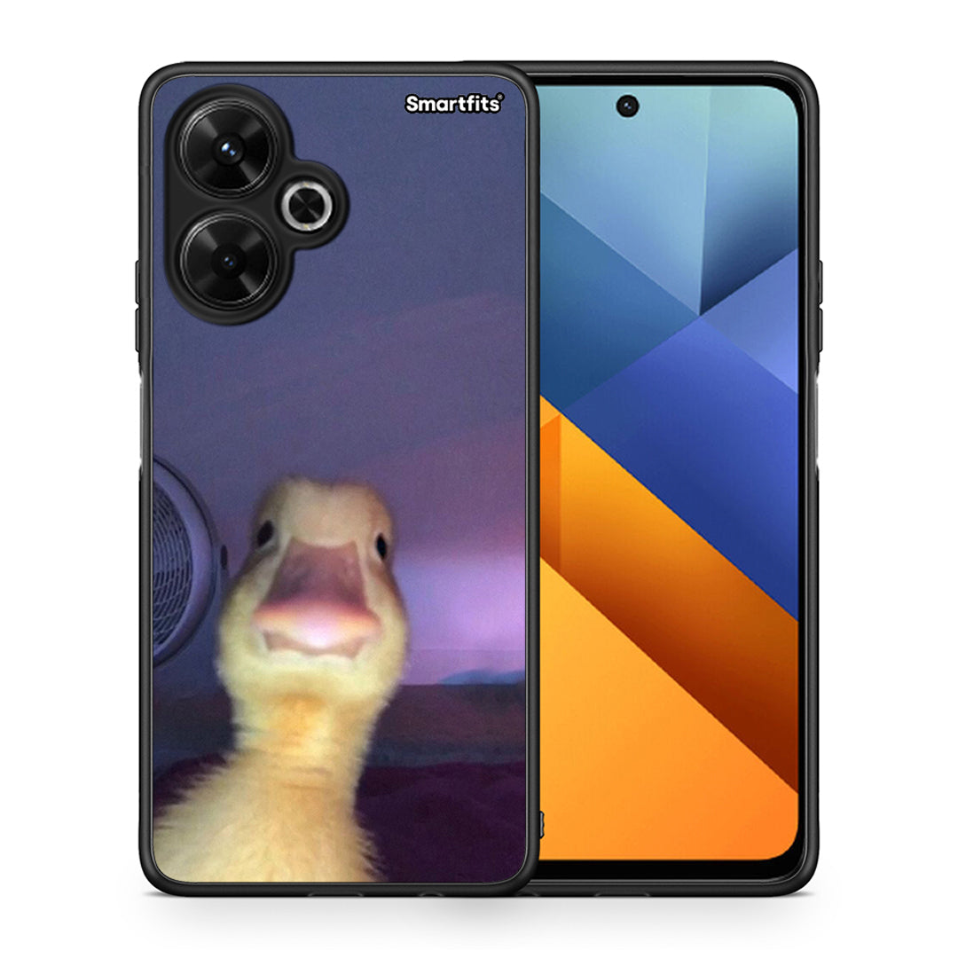 Θήκη Xiaomi Poco M6 4G Meme Duck από τη Smartfits με σχέδιο στο πίσω μέρος και μαύρο περίβλημα | Xiaomi Poco M6 4G Meme Duck case with colorful back and black bezels