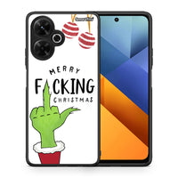 Thumbnail for Θήκη Xiaomi Poco M6 4G Merry F Xmas από τη Smartfits με σχέδιο στο πίσω μέρος και μαύρο περίβλημα | Xiaomi Poco M6 4G Merry F Xmas case with colorful back and black bezels