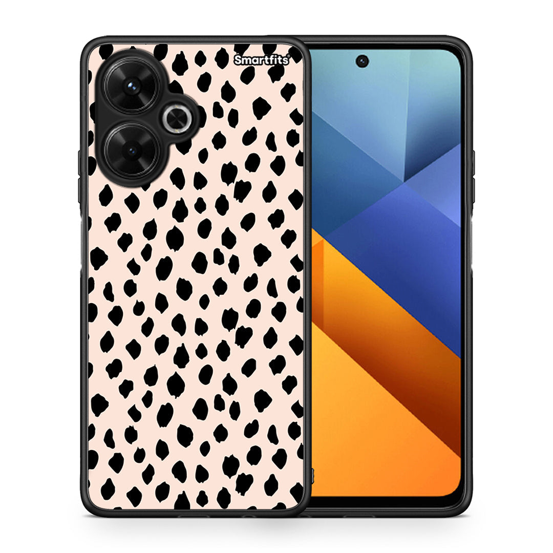 Θήκη Xiaomi Poco M6 4G New Polka Dots από τη Smartfits με σχέδιο στο πίσω μέρος και μαύρο περίβλημα | Xiaomi Poco M6 4G New Polka Dots case with colorful back and black bezels