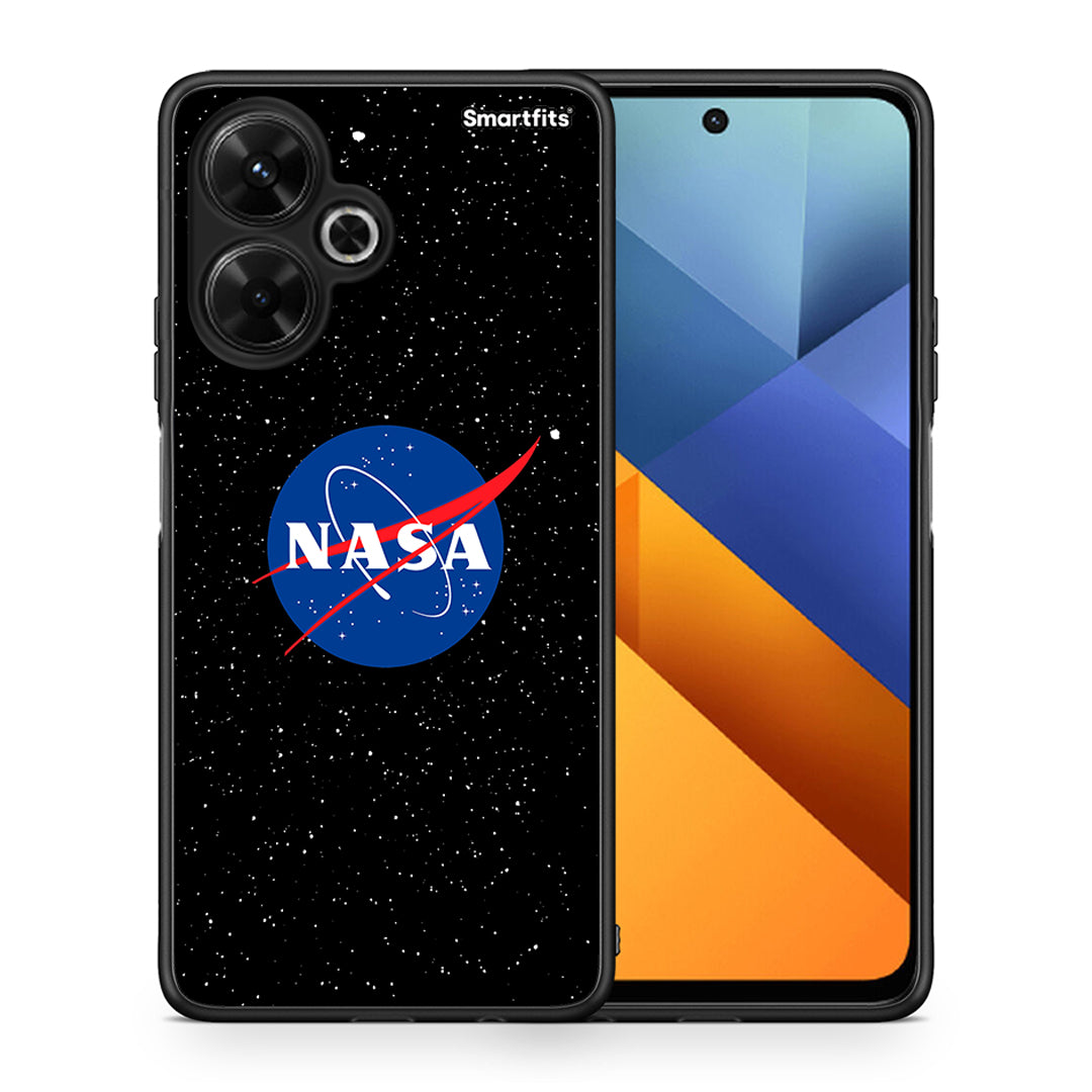 Θήκη Xiaomi Poco M6 4G NASA PopArt από τη Smartfits με σχέδιο στο πίσω μέρος και μαύρο περίβλημα | Xiaomi Poco M6 4G NASA PopArt case with colorful back and black bezels