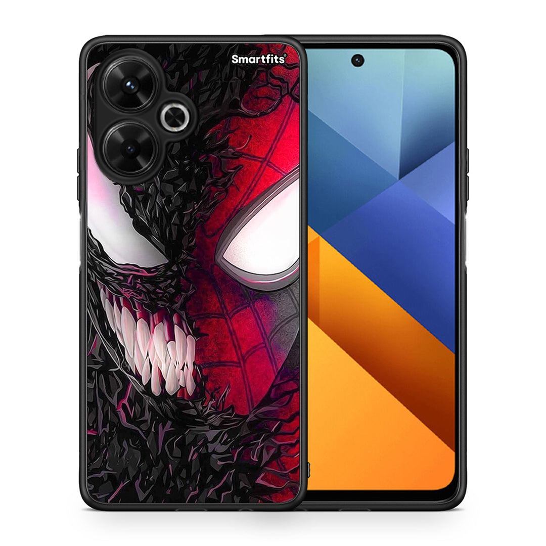 Θήκη Xiaomi Poco M6 4G SpiderVenom PopArt από τη Smartfits με σχέδιο στο πίσω μέρος και μαύρο περίβλημα | Xiaomi Poco M6 4G SpiderVenom PopArt case with colorful back and black bezels