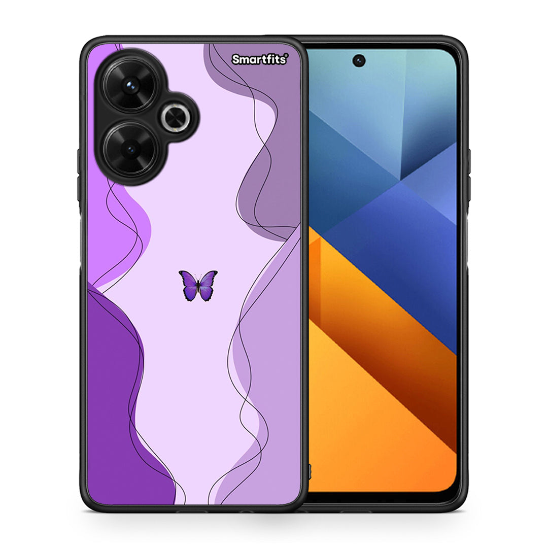 Purple Mariposa - Xiaomi Poco M6 4G θήκη