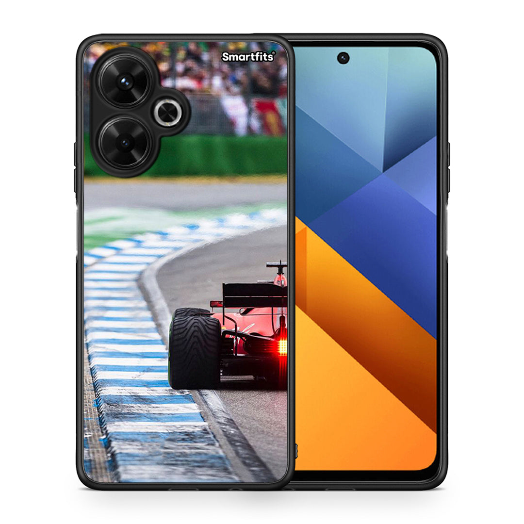 Θήκη Xiaomi Poco M6 4G Racing Vibes από τη Smartfits με σχέδιο στο πίσω μέρος και μαύρο περίβλημα | Xiaomi Poco M6 4G Racing Vibes case with colorful back and black bezels