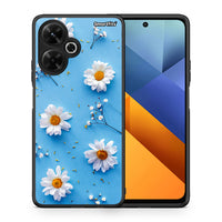 Thumbnail for Θήκη Xiaomi Poco M6 4G Real Daisies από τη Smartfits με σχέδιο στο πίσω μέρος και μαύρο περίβλημα | Xiaomi Poco M6 4G Real Daisies case with colorful back and black bezels