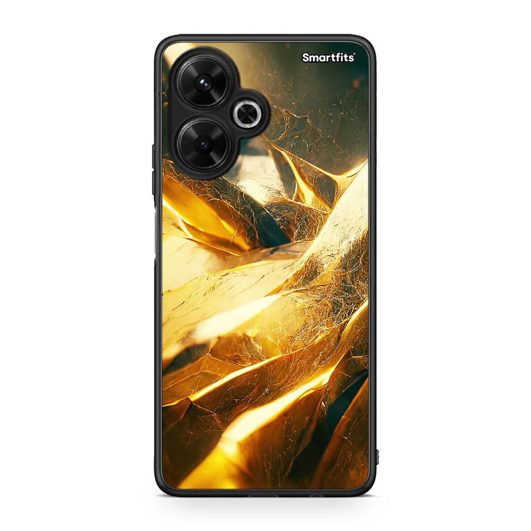 Xiaomi Poco M6 4G Real Gold θήκη από τη Smartfits με σχέδιο στο πίσω μέρος και μαύρο περίβλημα | Smartphone case with colorful back and black bezels by Smartfits