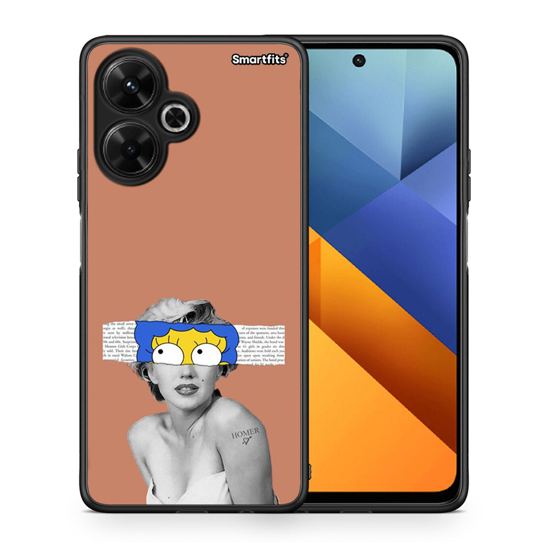 Θήκη Xiaomi Poco M6 4G Sim Merilyn από τη Smartfits με σχέδιο στο πίσω μέρος και μαύρο περίβλημα | Xiaomi Poco M6 4G Sim Merilyn case with colorful back and black bezels