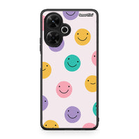 Thumbnail for Xiaomi Poco M6 4G Smiley Faces θήκη από τη Smartfits με σχέδιο στο πίσω μέρος και μαύρο περίβλημα | Smartphone case with colorful back and black bezels by Smartfits