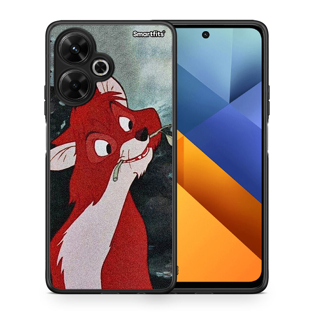 Θήκη Xiaomi Poco M6 4G Tod And Vixey Love 1 από τη Smartfits με σχέδιο στο πίσω μέρος και μαύρο περίβλημα | Xiaomi Poco M6 4G Tod And Vixey Love 1 case with colorful back and black bezels