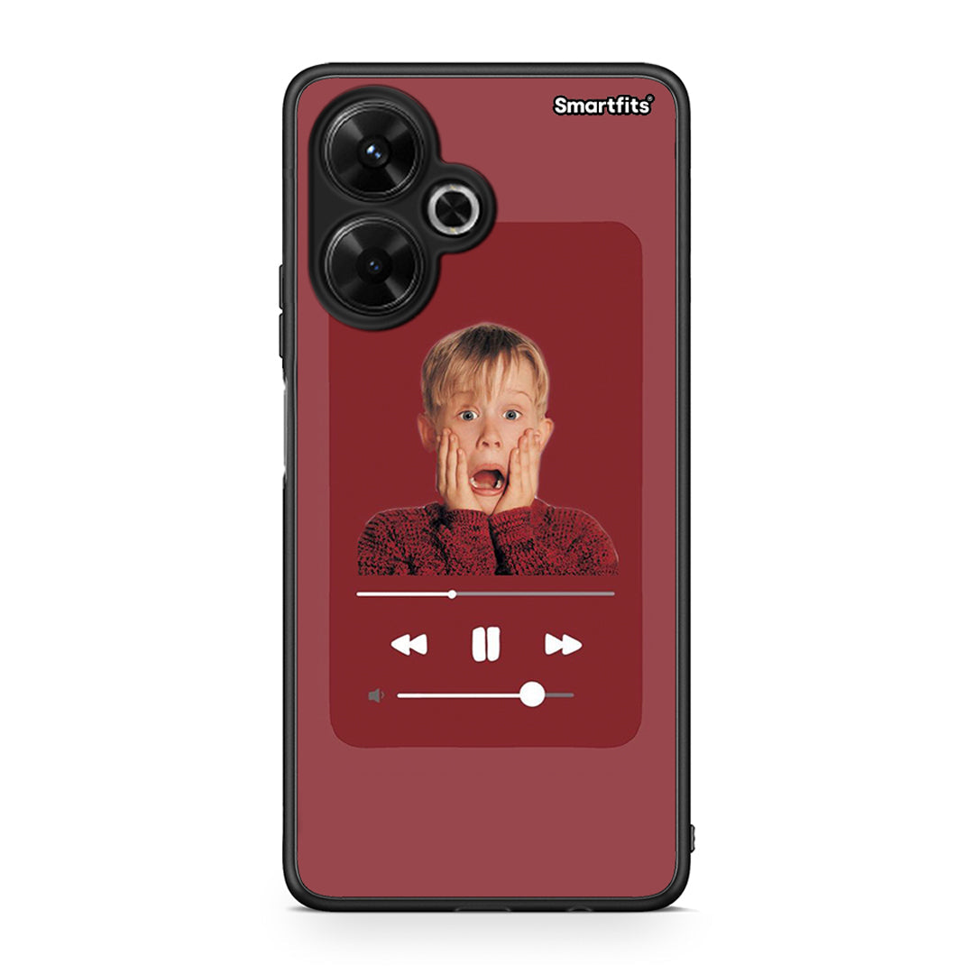 Xiaomi Poco M6 4G Xmas Alone Music θήκη από τη Smartfits με σχέδιο στο πίσω μέρος και μαύρο περίβλημα | Smartphone case with colorful back and black bezels by Smartfits