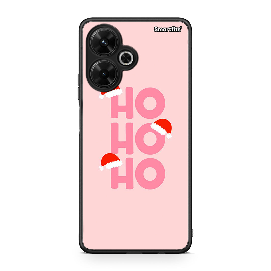 Xiaomi Poco M6 4G Xmas Ho Ho Ho θήκη από τη Smartfits με σχέδιο στο πίσω μέρος και μαύρο περίβλημα | Smartphone case with colorful back and black bezels by Smartfits