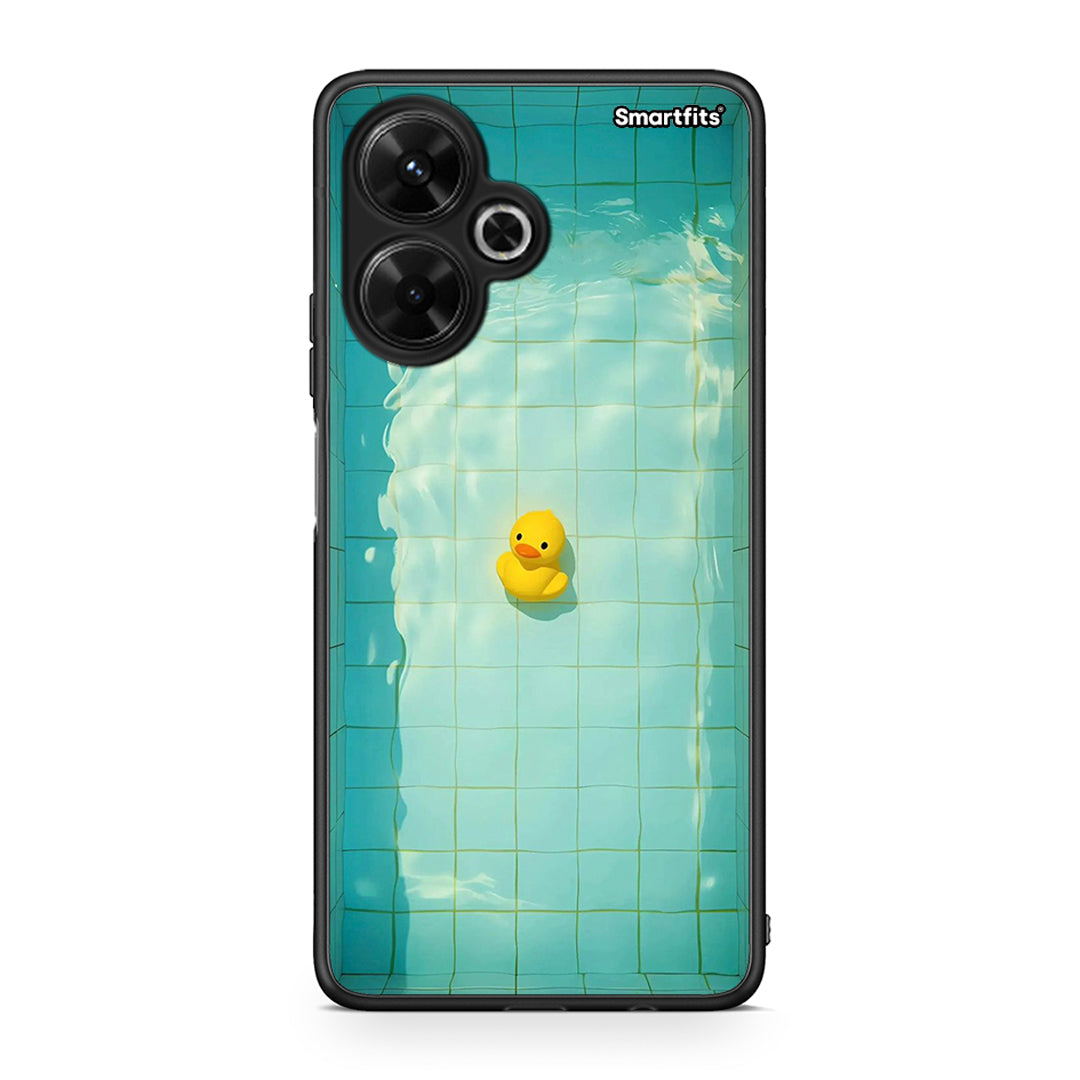 Xiaomi Poco M6 4G Yellow Duck θήκη από τη Smartfits με σχέδιο στο πίσω μέρος και μαύρο περίβλημα | Smartphone case with colorful back and black bezels by Smartfits