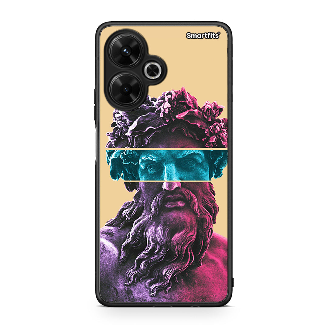 Xiaomi Poco M6 4G Zeus Art Θήκη Αγίου Βαλεντίνου από τη Smartfits με σχέδιο στο πίσω μέρος και μαύρο περίβλημα | Smartphone case with colorful back and black bezels by Smartfits