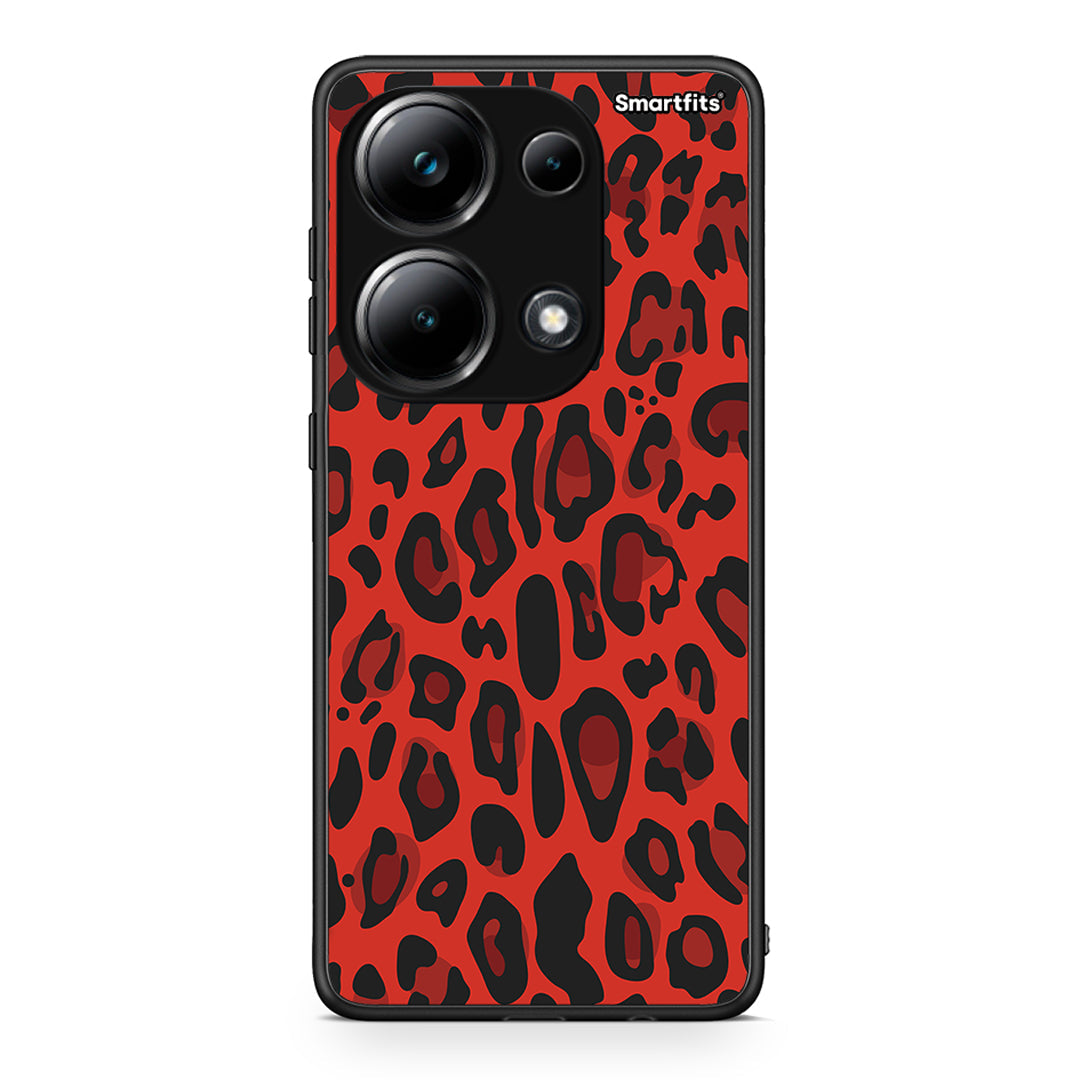 4 - Xiaomi Redmi Note 13 Pro 4G Red Leopard Animal case, cover, bumper