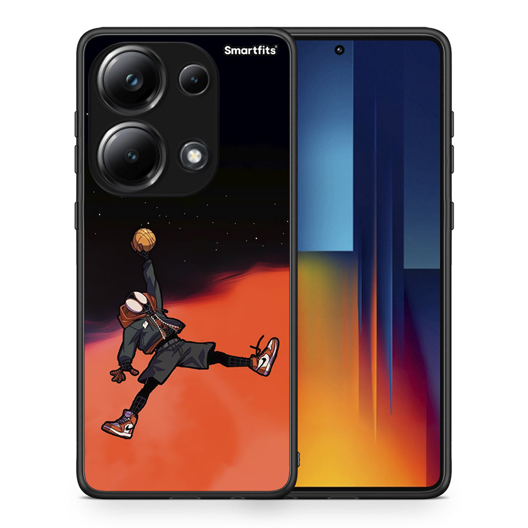 Θήκη Xiaomi Poco M6 Pro Basketball Hero από τη Smartfits με σχέδιο στο πίσω μέρος και μαύρο περίβλημα | Xiaomi Poco M6 Pro Basketball Hero case with colorful back and black bezels