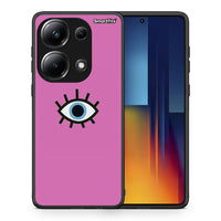 Thumbnail for Θήκη Xiaomi Poco M6 Pro Blue Eye Pink από τη Smartfits με σχέδιο στο πίσω μέρος και μαύρο περίβλημα | Xiaomi Poco M6 Pro Blue Eye Pink case with colorful back and black bezels