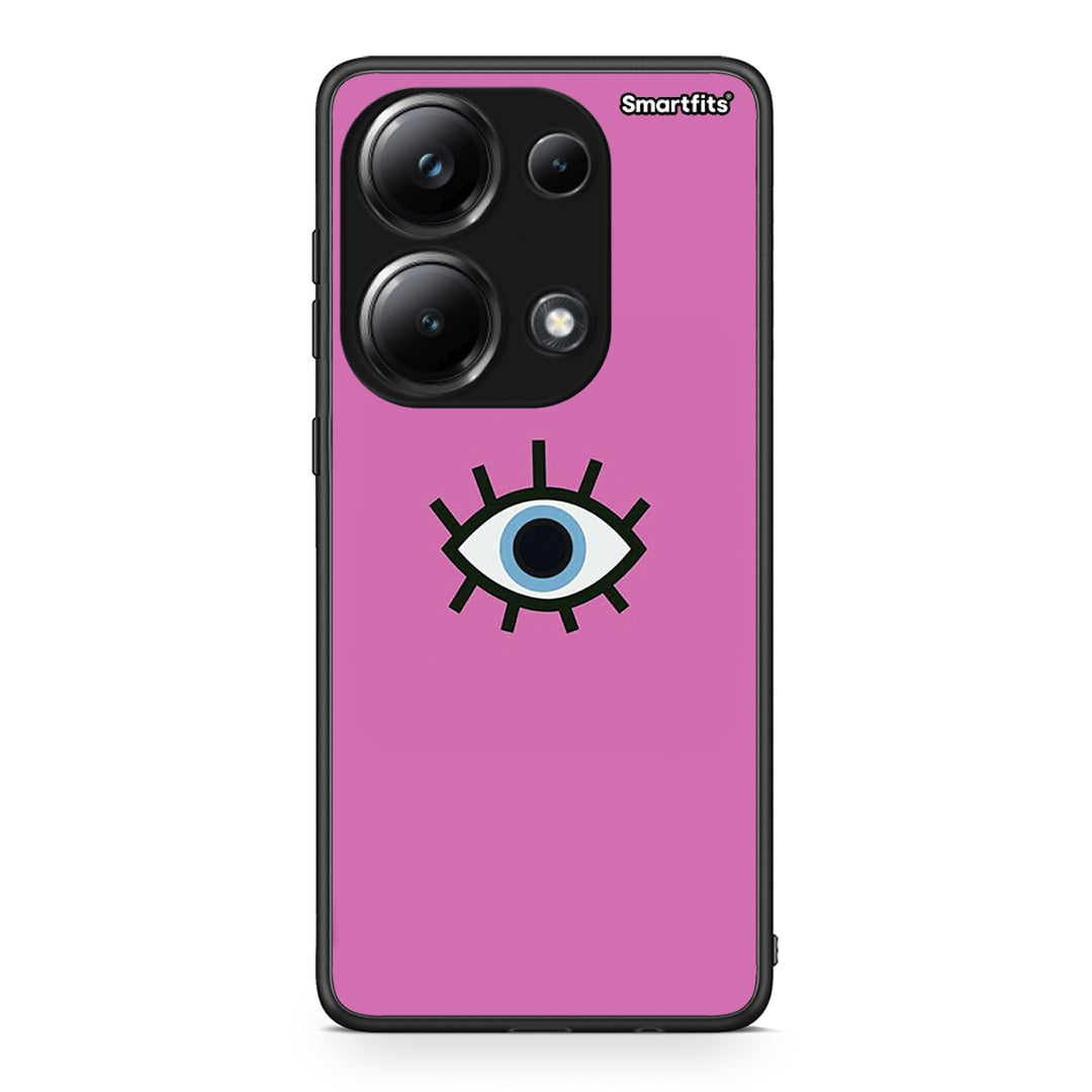 Xiaomi Redmi Note 13 Pro 4G Blue Eye Pink θήκη από τη Smartfits με σχέδιο στο πίσω μέρος και μαύρο περίβλημα | Smartphone case with colorful back and black bezels by Smartfits