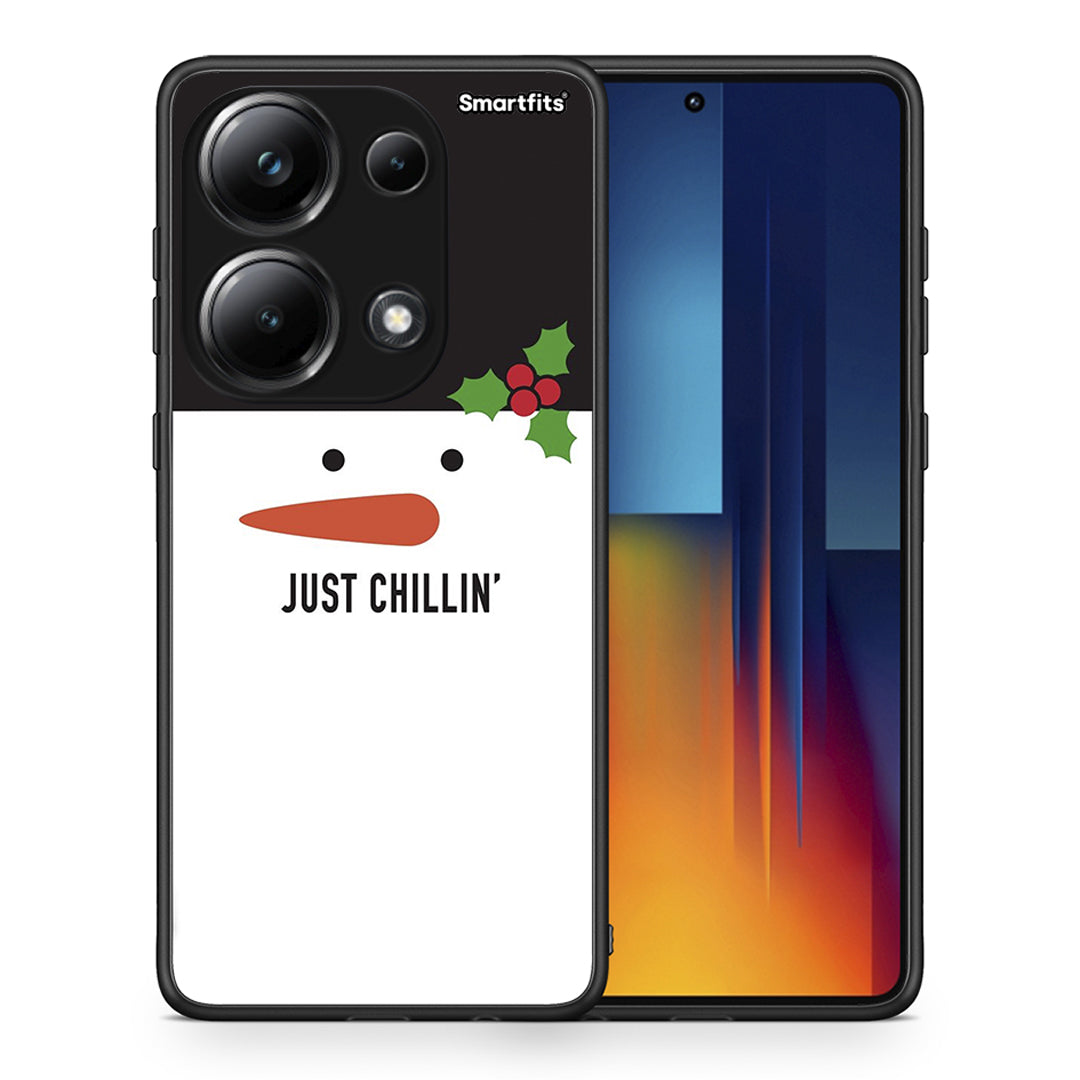 Θήκη Xiaomi Poco M6 Pro Christmas Chillin από τη Smartfits με σχέδιο στο πίσω μέρος και μαύρο περίβλημα | Xiaomi Poco M6 Pro Christmas Chillin case with colorful back and black bezels