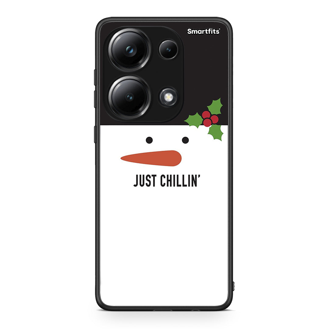 Xiaomi Poco M6 Pro Christmas Chillin θήκη από τη Smartfits με σχέδιο στο πίσω μέρος και μαύρο περίβλημα | Smartphone case with colorful back and black bezels by Smartfits