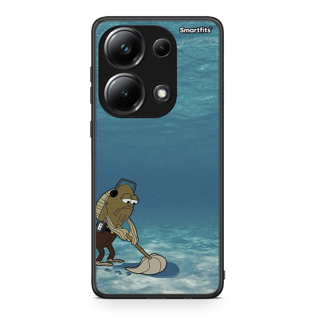 Xiaomi Poco M6 Pro Clean The Ocean Θήκη από τη Smartfits με σχέδιο στο πίσω μέρος και μαύρο περίβλημα | Smartphone case with colorful back and black bezels by Smartfits