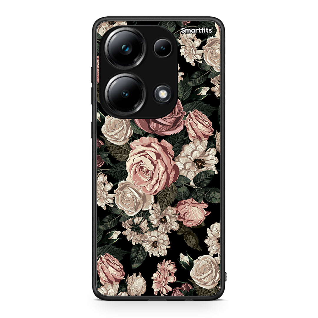 4 - Xiaomi Poco M6 Pro Wild Roses Flower case, cover, bumper