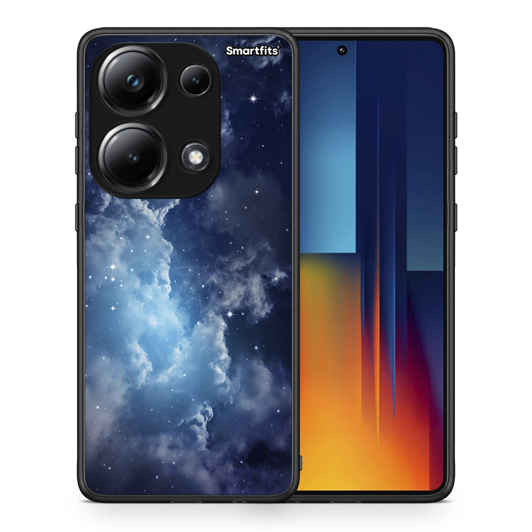 Θήκη Xiaomi Poco M6 Pro Blue Sky Galaxy από τη Smartfits με σχέδιο στο πίσω μέρος και μαύρο περίβλημα | Xiaomi Poco M6 Pro Blue Sky Galaxy case with colorful back and black bezels