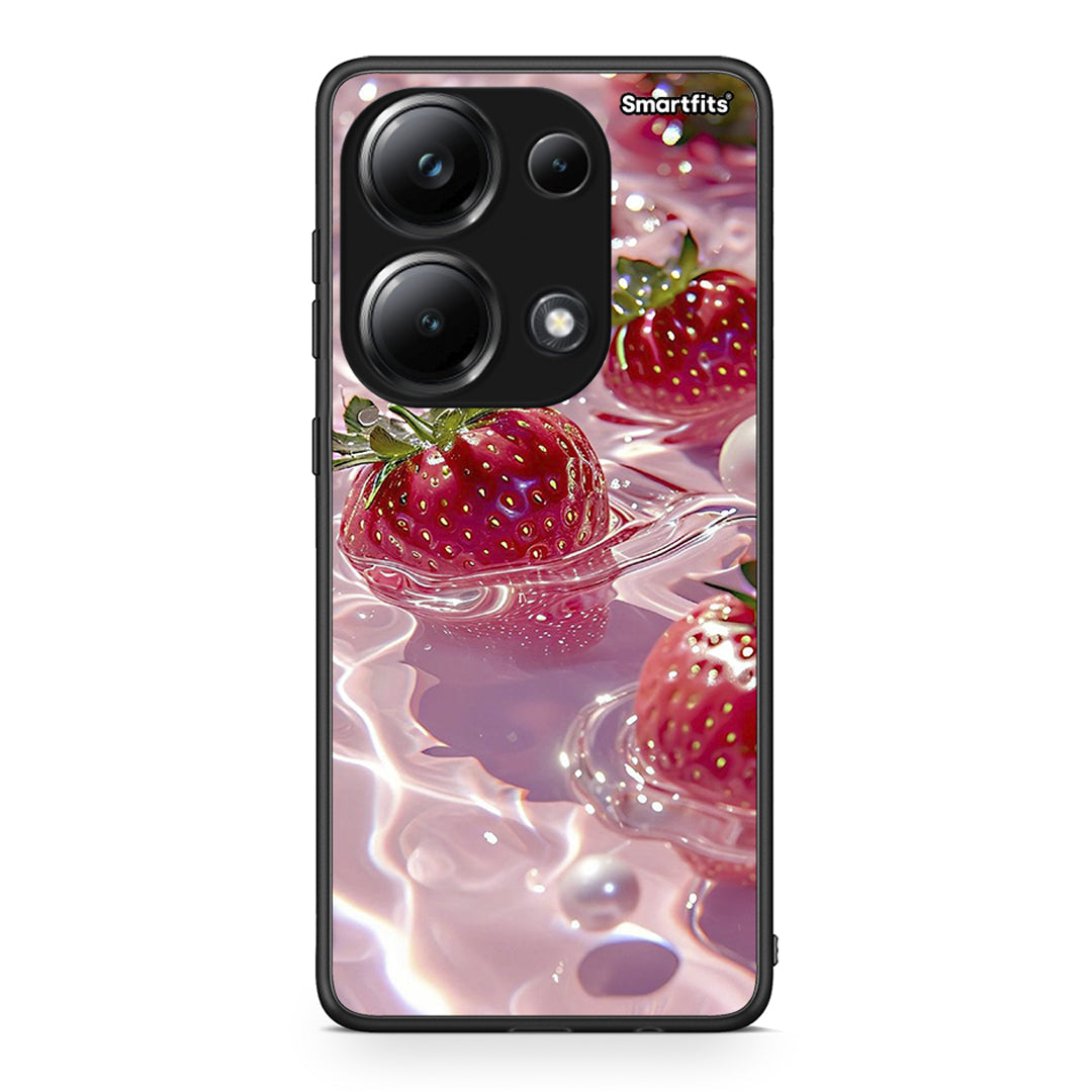 Xiaomi Redmi Note 13 Pro 4G Juicy Strawberries θήκη από τη Smartfits με σχέδιο στο πίσω μέρος και μαύρο περίβλημα | Smartphone case with colorful back and black bezels by Smartfits