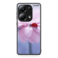 Thumbnail for Xiaomi Redmi Note 13 Pro 4G Ladybug Flower θήκη από τη Smartfits με σχέδιο στο πίσω μέρος και μαύρο περίβλημα | Smartphone case with colorful back and black bezels by Smartfits