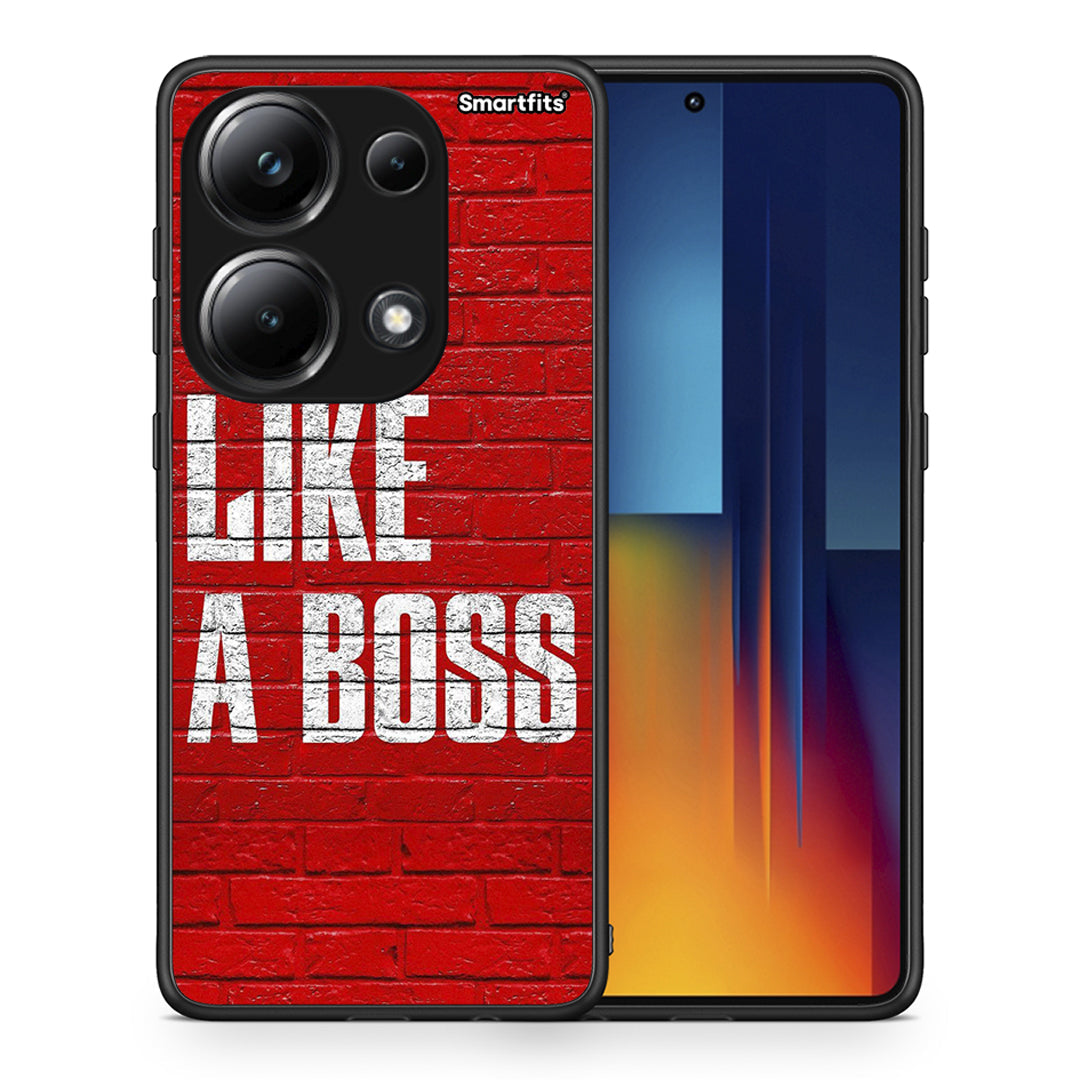 Θήκη Xiaomi Redmi Note 13 Pro 4G Like A Boss από τη Smartfits με σχέδιο στο πίσω μέρος και μαύρο περίβλημα | Xiaomi Redmi Note 13 Pro 4G Like A Boss case with colorful back and black bezels