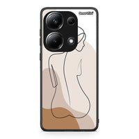 Thumbnail for Xiaomi Redmi Note 13 Pro 4G LineArt Woman θήκη από τη Smartfits με σχέδιο στο πίσω μέρος και μαύρο περίβλημα | Smartphone case with colorful back and black bezels by Smartfits