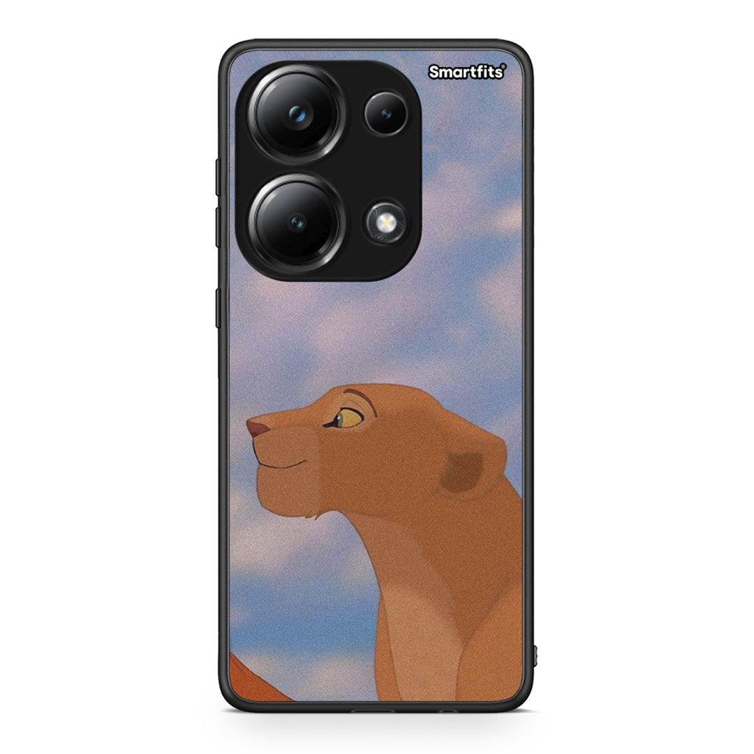 Xiaomi Poco M6 Pro Lion Love 2 Θήκη Αγίου Βαλεντίνου από τη Smartfits με σχέδιο στο πίσω μέρος και μαύρο περίβλημα | Smartphone case with colorful back and black bezels by Smartfits