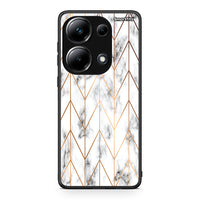 Thumbnail for 44 - Xiaomi Poco M6 Pro Gold Geometric Marble case, cover, bumper