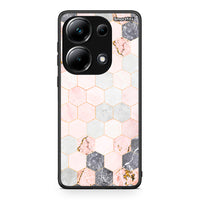 Thumbnail for 4 - Xiaomi Redmi Note 13 Pro 4G Hexagon Pink Marble case, cover, bumper