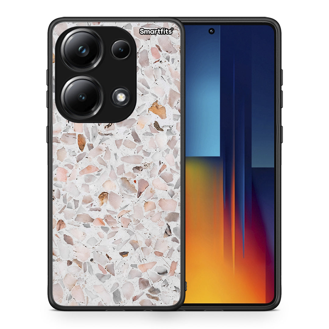 Θήκη Xiaomi Poco M6 Pro Marble Terrazzo από τη Smartfits με σχέδιο στο πίσω μέρος και μαύρο περίβλημα | Xiaomi Poco M6 Pro Marble Terrazzo case with colorful back and black bezels