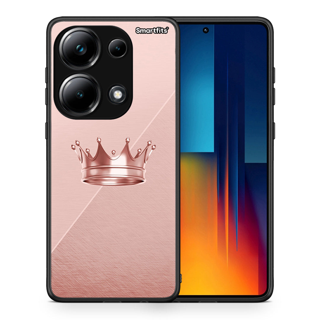 Θήκη Xiaomi Poco M6 Pro Crown Minimal από τη Smartfits με σχέδιο στο πίσω μέρος και μαύρο περίβλημα | Xiaomi Poco M6 Pro Crown Minimal case with colorful back and black bezels