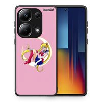 Thumbnail for Θήκη Xiaomi Redmi Note 13 Pro 4G Moon Girl από τη Smartfits με σχέδιο στο πίσω μέρος και μαύρο περίβλημα | Xiaomi Redmi Note 13 Pro 4G Moon Girl case with colorful back and black bezels