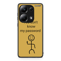 Thumbnail for Xiaomi Poco M6 Pro My Password Θήκη από τη Smartfits με σχέδιο στο πίσω μέρος και μαύρο περίβλημα | Smartphone case with colorful back and black bezels by Smartfits