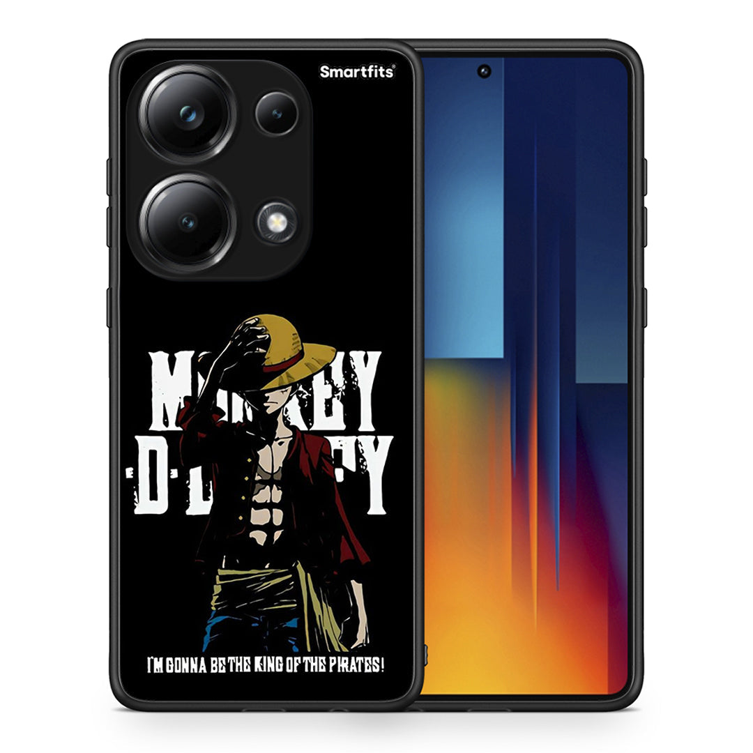 Θήκη Xiaomi Poco M6 Pro Pirate King από τη Smartfits με σχέδιο στο πίσω μέρος και μαύρο περίβλημα | Xiaomi Poco M6 Pro Pirate King case with colorful back and black bezels