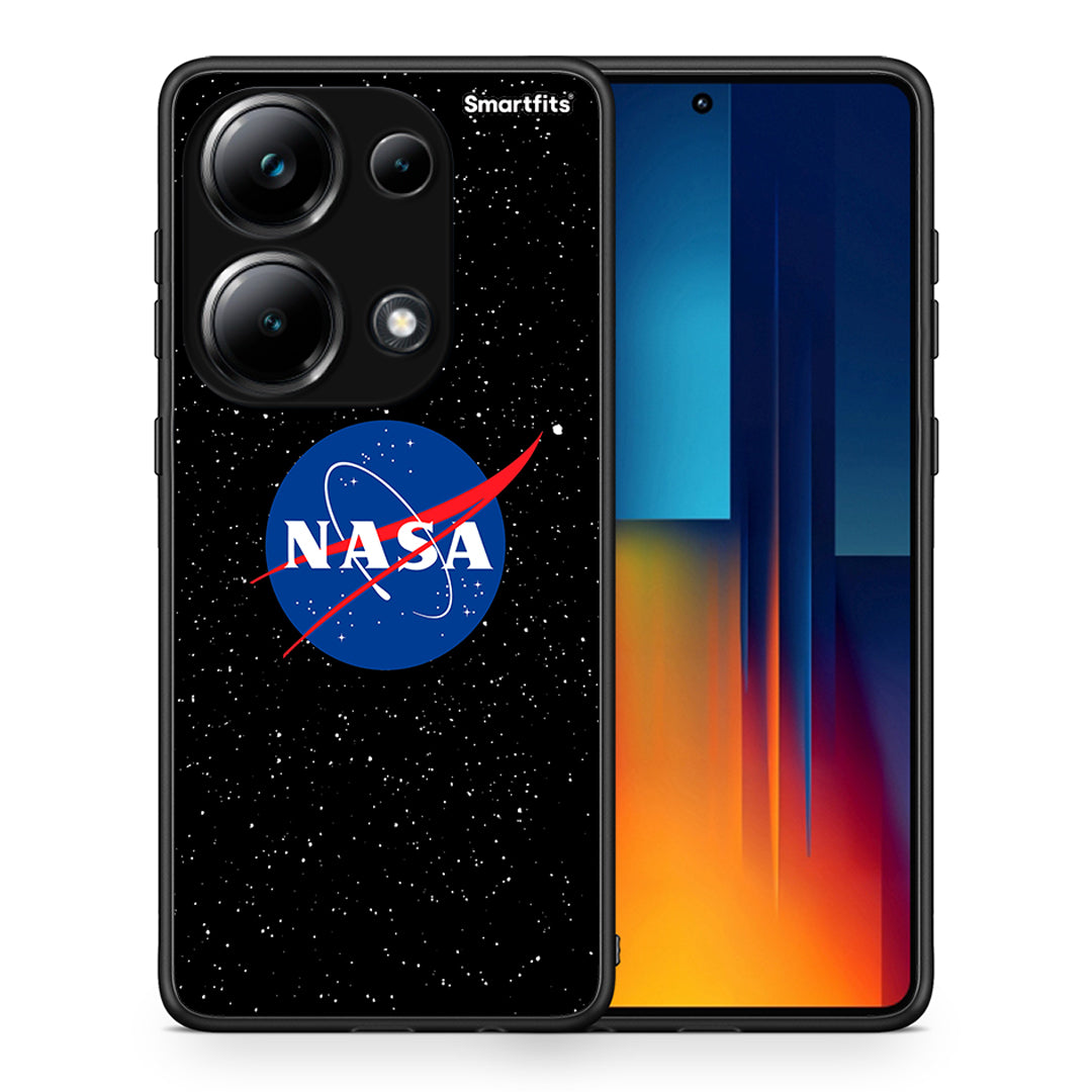 Θήκη Xiaomi Redmi Note 13 Pro 4G NASA PopArt από τη Smartfits με σχέδιο στο πίσω μέρος και μαύρο περίβλημα | Xiaomi Redmi Note 13 Pro 4G NASA PopArt case with colorful back and black bezels