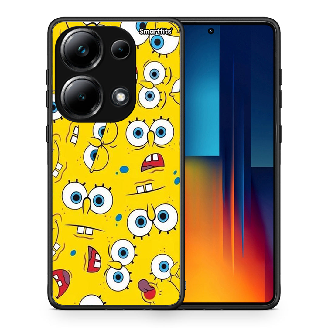 Θήκη Xiaomi Poco M6 Pro Sponge PopArt από τη Smartfits με σχέδιο στο πίσω μέρος και μαύρο περίβλημα | Xiaomi Poco M6 Pro Sponge PopArt case with colorful back and black bezels