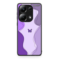 Thumbnail for Xiaomi Redmi Note 13 Pro 4G Purple Mariposa Θήκη Αγίου Βαλεντίνου από τη Smartfits με σχέδιο στο πίσω μέρος και μαύρο περίβλημα | Smartphone case with colorful back and black bezels by Smartfits